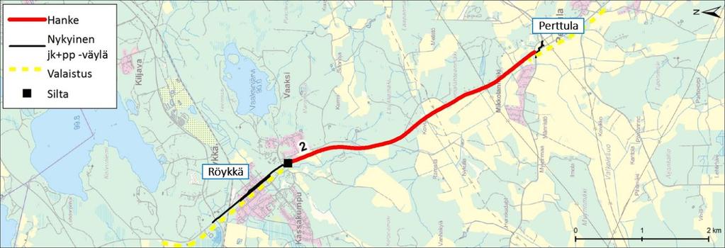 Liite 3. Nurmijärven kevyen liikenteen väylien kehittämisselvitys maantieverkolla 2017, HANKEKORTTI 4.4.2017 1 (2) MT 132 PERTTULA-RÖYKKÄ ID 4B PRIORISOINTI 2.