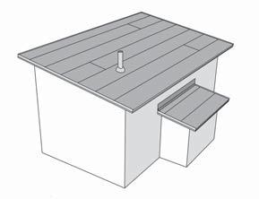 Jyrkällä katolla pystyasennus on suositeltavaa, sillä vaaka-asennuksessa kermit on vaikeampi saada suoraan, jos katon kaltevuus on jyrkempi kuin 1:4.