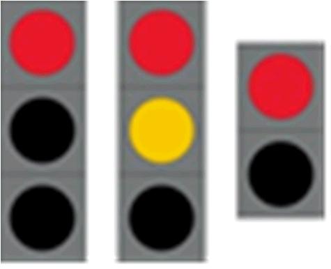 Liite 2 Liikennevalo-opastimet 1 Kiinteä punainen valo Punainen valo osoittaa, ettei ajoneuvolla ja raitiovaunulla saa sivuuttaa 74 :n 2 momentissa tarkoitettua pääopastinta