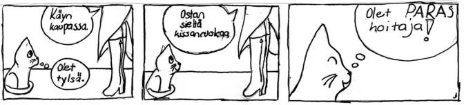 emonsa Mossen Tanskan reissun tuliaisina isänään komea kermakaramelli EC Flödekaramel Felis Jubatus, DM.