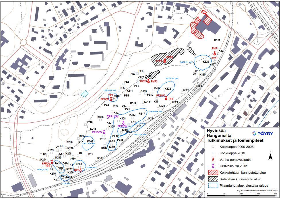 16X219668 8 Kuva 1. Aiempien tutkimusten perusteella kunnostetut alueet ja tässä tutkimuksessa rajatut PIMAkohteet. 4.