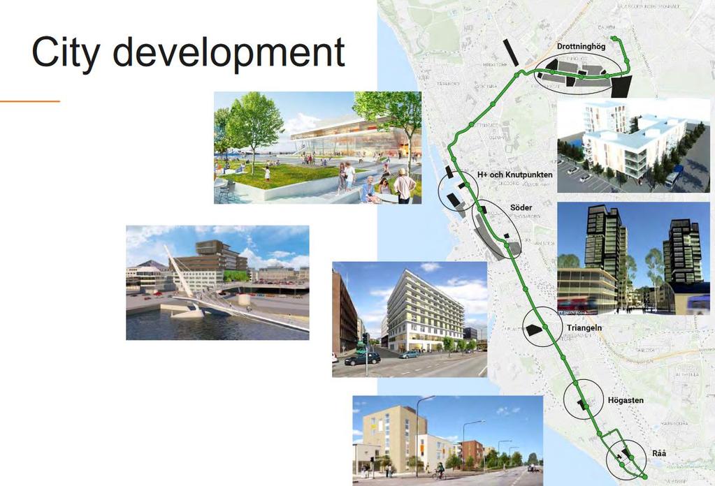 Lähde: BRT in Sweden Helsingborg Express Helsingborg, Ruotsi Perustiedot Helsingborg, Ruotsi Asukasmäärä 143 304 (2017) 175 000 (2035) Kasvu 2000 uutta asukasta vuodessa Kulkutapajakauma