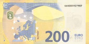 Kasvokuvavesileima Turvatekijät 100 ja 200 euron