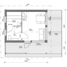 KOLIMA PRE-CUT SAUNA 33,5 m2, Sauna 3,8 m2 + pukuhuone 3,8 m2, tupa 12,2 m2 ja
