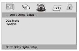 ASETUKSET-valikko Kaiutinasetukset ja digitaalisen Dolby-äänen asetukset 1. Korosta kohta Downmix näppäimillä. 2. Avaa alivalikko näppäimellä. 3. Valitse kohta korostamalla se nuolinäppäimillä.