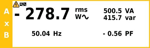 Wattilukemat Symboli rms v Hz rms a A<B Deg Kuvaus Jännitteen AC-arvo kanavassa A hzo27.