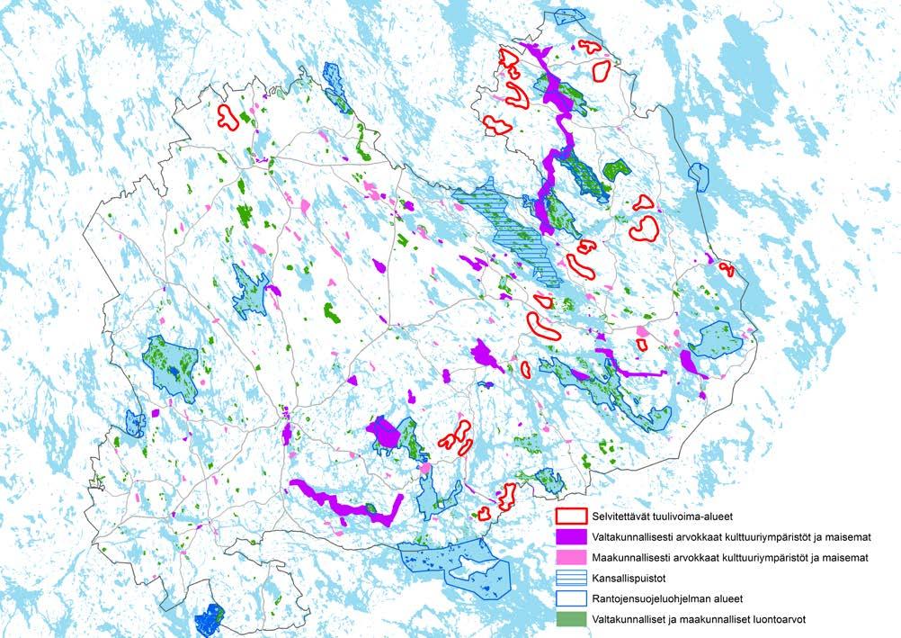 Etelä-Savon 1. vaihemaakuntakaava 3 labyrinttimaisiin reittivesiin. Useimmat Saimaan järvialtaista ovat maisemiltaan selvästi omaleimaisia.