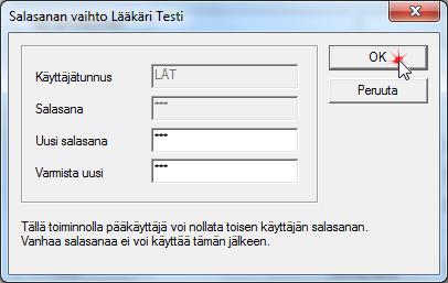 18 / 85 Pääkäyttäjä valitsee uuden salasanan ja varmistaa sen.