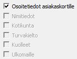 27 / 85 Valittu aineisto-kenttä ilmoittaa aineiston luomis- ja muokkauspäivät sekä aineiston sisältämät tietokantaan siirrettävät rivimäärät. 7.2.5. Tallennettavien tietojen valitseminen Aineiston tiedoista voidaan valita tiedot, jotka halutaan tallentaa tietokantaan.