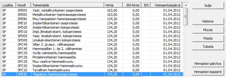 34 / 85 Toimenpidenäppäimet aktivoituvat, kun toimenpidelistalta valitaan yksi tai useampi toimenpide.