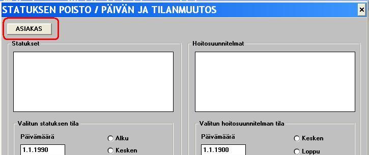 Tällöin käytetään statuksen korjausta.