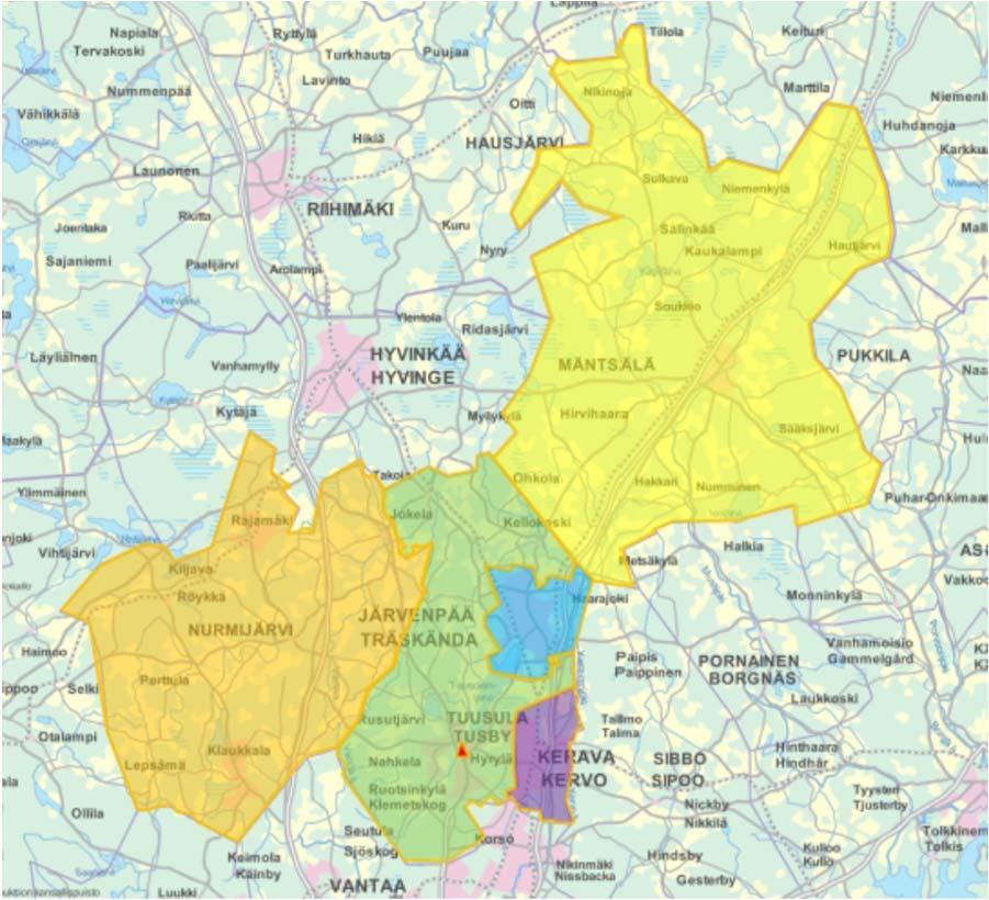 Keski Uudenmaan ympäristökeskus Sopijakunnat: Järvenpää, Kerava, Mäntsälä,