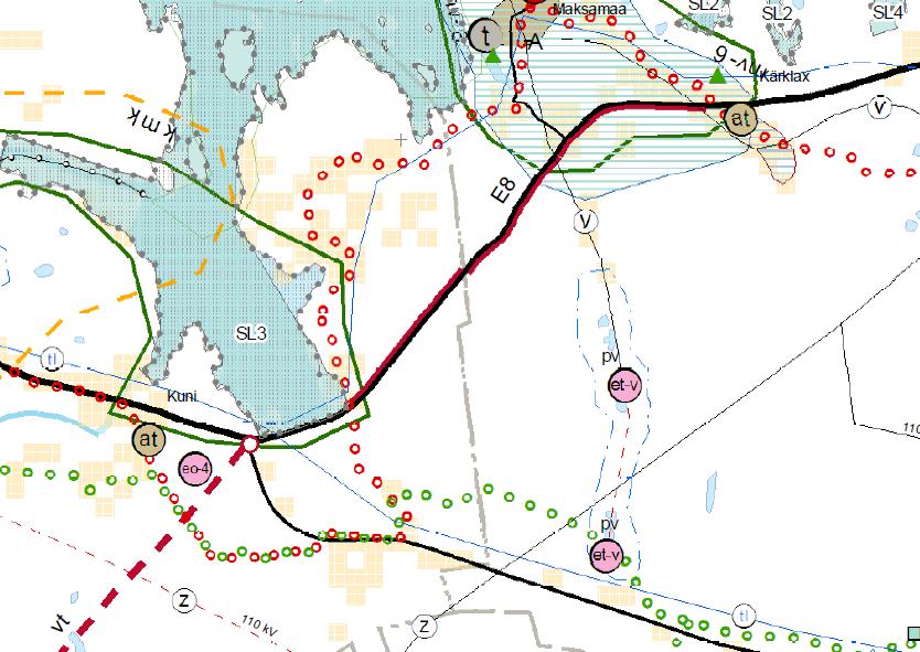 S i v u 18 Kuva 18. Ote Pohjanmaan maakuntakaavasta 2030.