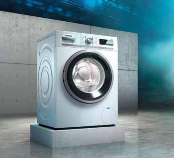 Voit valita ohjelman ja toiminnot sekä käynnistää pyykinpesukoneen Home Connect -sovelluksen. idos-toiminnolla varustettu pyykinpesukone annostelee nestemäisen pesuaineen automaattisesti.