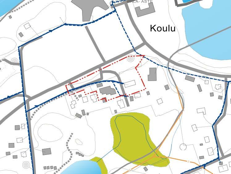 3.3 Rakennettu ympäristö, kulttuuriympäristö ja muinaismuistot 3.4 Tiestö ja tekninen huolto Kuva 3 Alueella kulkevat verkostot.