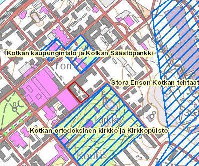VALTAKUNNALLISESTI MERKITTÄVÄ RAKENNETTU KULTTUURIYMPÄRISTÖ (RKY) Suunnittelualue rajautuu valtakunnallisesti merkittävän