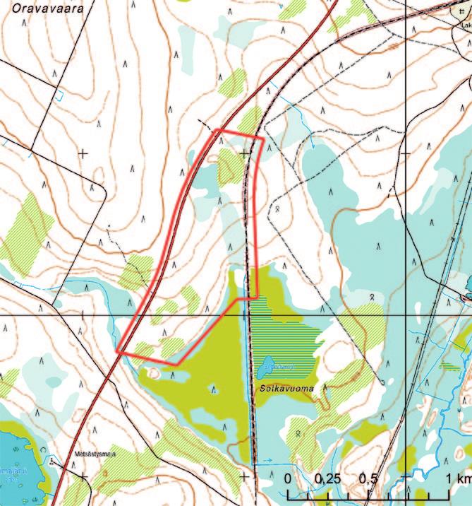 Asemakaavoitettava alue sijaitsee Kolarista Äkäslompoloon kulkevan Ylläksentien (maantie 940) itäpuolella Rautuvaaran vanhan kaivosalueen ja rautatien