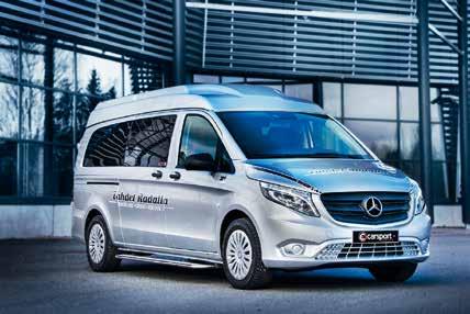 Carsport-varusteltu Vito on saatavana myös huippupieneen tilaan taittuvilla Triflex-istuimilla, jolloin sisämitat kasvavat isomman auton mittoihin.