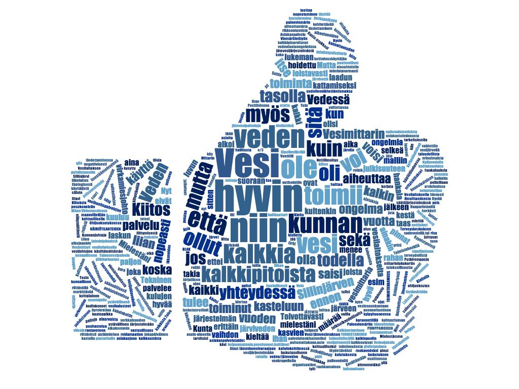 Siilinjärven vesilaitoksen Word cloud Ruusuja ja