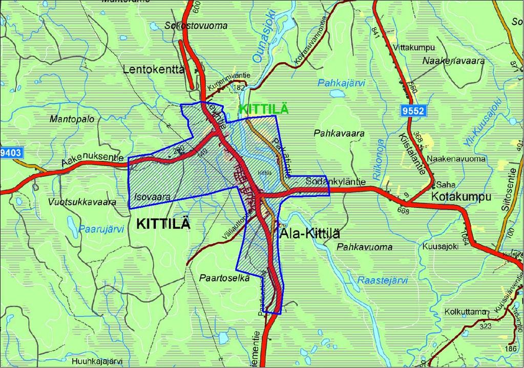 FCG Finnish Consulting Group Oy Kaavaselostus, kaavaehdotus 2 (113) KITTILÄ KIRKONKYLÄN OSAYLEISKAAVA 1 PERUS- JA TUNNISTETIEDOT Selostus liittyy 22.6.