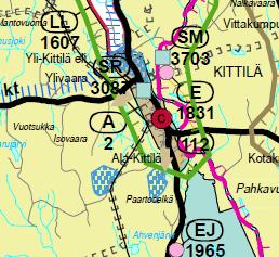 FCG Finnish Consulting Group Oy Kaavaselostus, kaavaehdotus 99 (113) 8.4.12 Suhde Tunturi-Lapin maakuntakaavaan, vahvistettu YM 23.6.2010. Kuva 8. Ote Tunturi-Lapin Maakuntakaavasta.