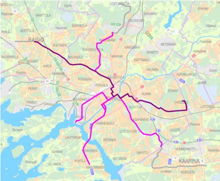 Pohjoismaisten raitiotie- ja superbussikaupunkien vertailua Selvitettiin yhdeksän pohjoismaisen kaupungin kokemuksia superbussi (BRT) ja