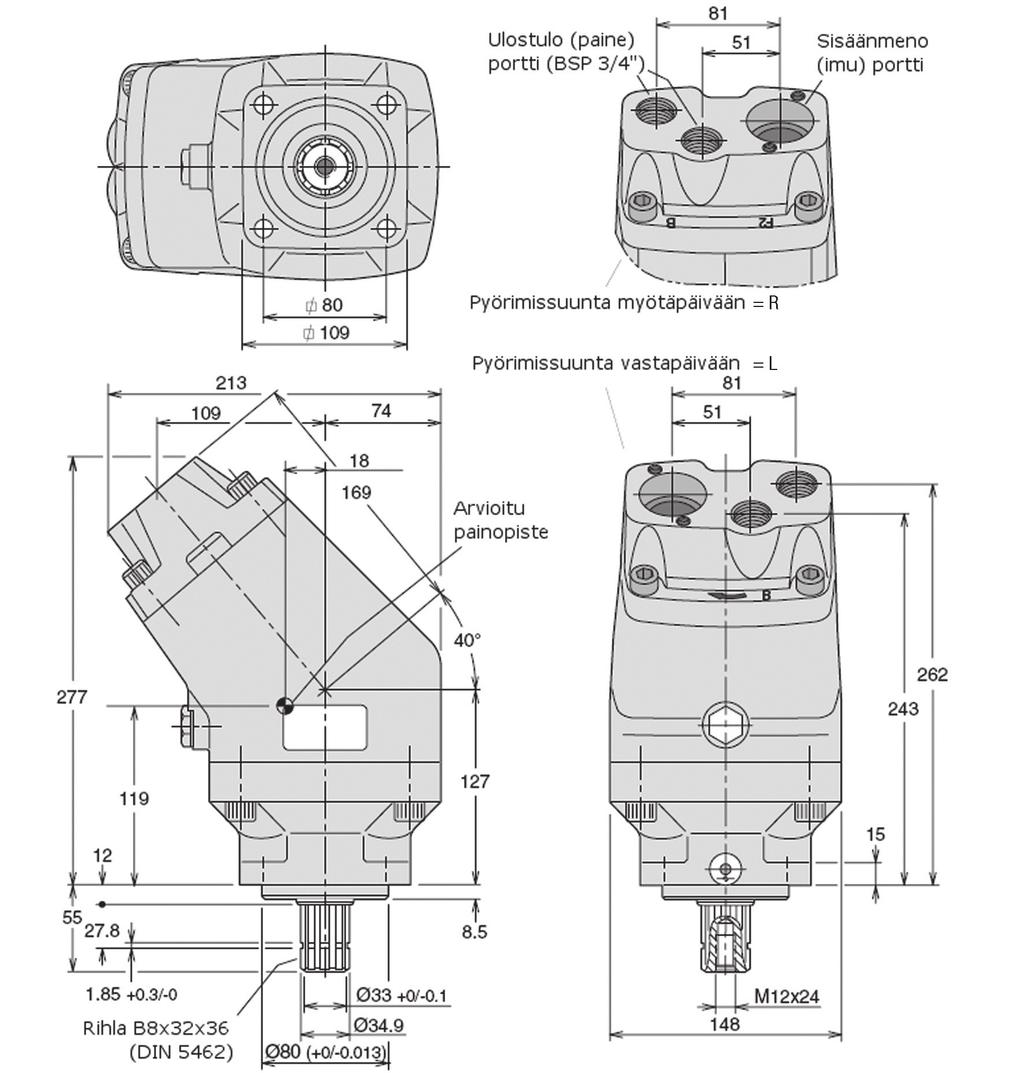 PAKE F2-70/70 2-Piiripumput Parker F2-70/70 (70 +70 l/min 1000 rpm) on muun muassa vaativaan puutavara-autokäyttöön suunniteltu, luotettava ja tehokas 2-piiripumppu.