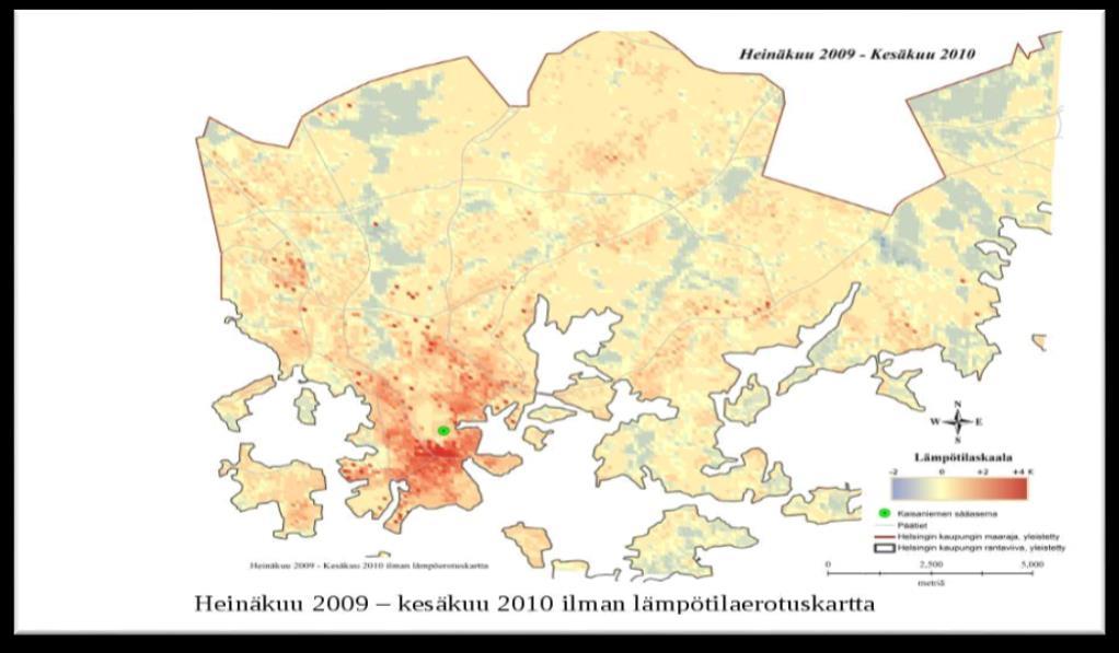 Kuumuus Helsingissä on nouseva riski haavoittuville ryhmille Tukala helle: päivän maksimilämpötila +27 astetta ja minimilämpötila 14 astetta Erittäin tukala helle: päivän maksimilämpötila +30 astetta