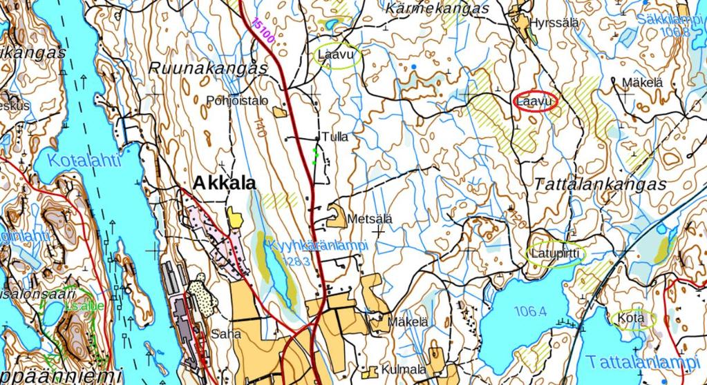 Aja niin pitkään, että laavu näkyy suoraan edessä kahden tien risteyskohdassa. Koordinaatit: 61 41.017 N, 27 05.988 E Parkkitila: laavun edessä on parkkitilaa.