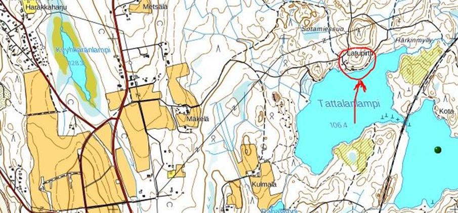 Navigaattori ei vielä tunne uutta osoitetta, vaan jättää Korpikoskentien laitaan, mistä Latupirtintie alkaa. Käänny aina oikealle Latupirtintietä seuraten.