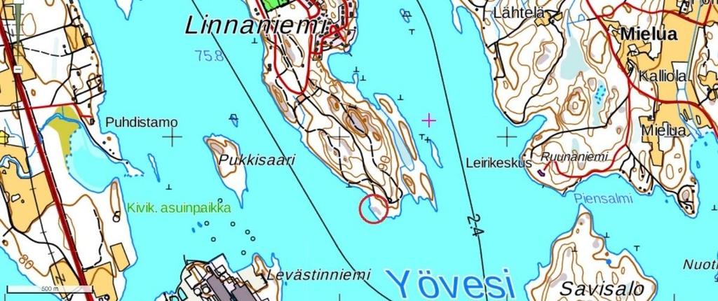 Yhden kilometrin kohdalla vastaan tulee hyvässä kunnossa oleva taukopaikka. Koordinaatit: 61 28.958 N, 27 17.137 E Parkkitila: iso parkkialue Linnaniemen kuntoradan lähtöpaikalla.