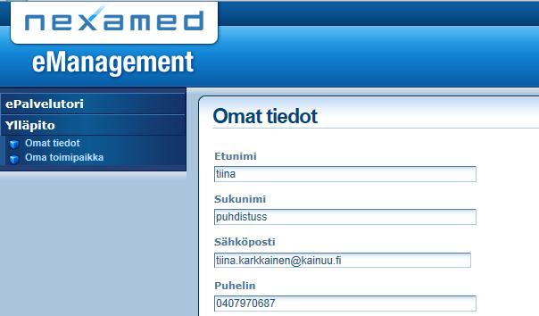 tämä toiminto on mahdollinen vain, jos toimipaikallasi on kahdet tai useammat tunnukset. Yleensä kenttään kannattaa jättää oletusarvo Ei valintaa.