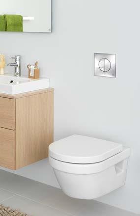 Kylpyhuone ja hanat Gustavsberg SEINÄ- WC-ISTUIN -PAKETTI Istuin on helposti puhdistettava, sillä siinä on avoin huuhtelukaulus. Minimalistisen muotoilunsa ansiosta sopii jokaisen kotiin.