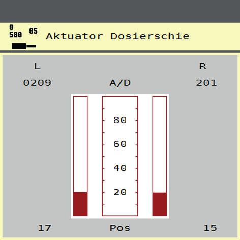 4 Käyttö, AXIS ISOBUS Esimerkki Testi/diagnoosi luisti n HUOMIO Liikkuvien koneen osien aiheuttama loukkaantumisvaara Koneen osat voivat liikkua automaattisesti testien aikana.