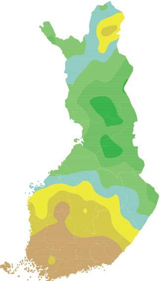 Lokakuun lämpötila- ja sadekartat yli 8 6...8 4...6 2...4...2-2... 1,...2, 1,...1,,.