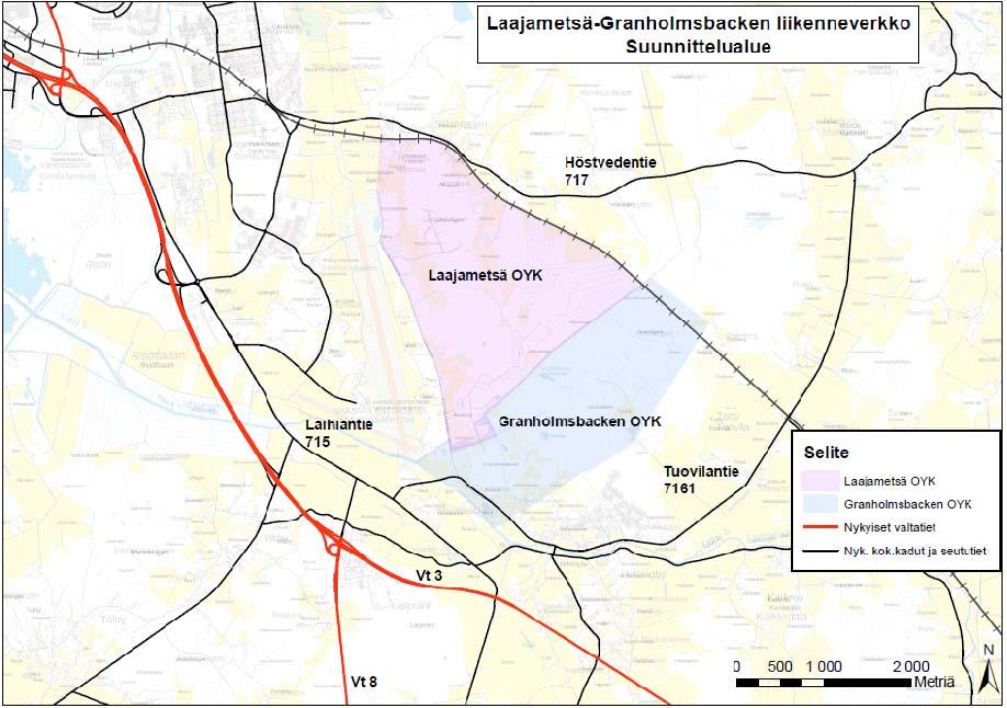1. JOHDANTO Suunnittelualueen muodostaa kahden osayleiskaavan yhteinen alue Vaasan kaupungin ja Mustasaaren kunnan rajalla.