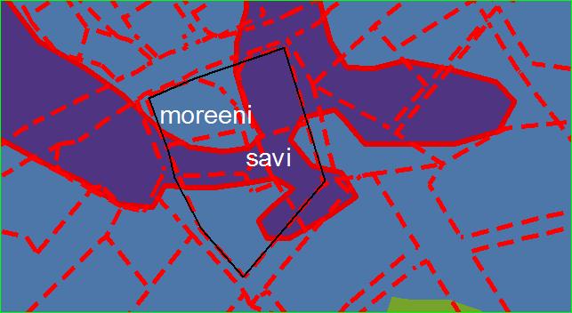 Maaperä Suunnittelualueen maaperä on savea ja moreenia. Kuva 5. Maaperäkartta 3.1.