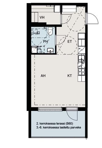 37,5 m 2 1h + kt + vh AS B60, 2.