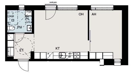 2h + kt 44,0 m 2 AS B53, 2. krs AS B64, 3.