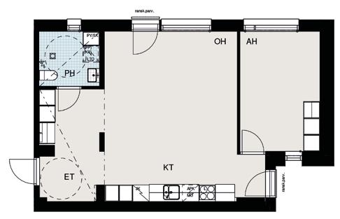 58,5 m 2