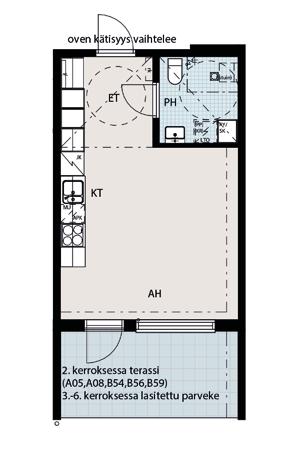 1h + kt 30,0 m 2 AS B54, 2 krs AS B56, 2 krs AS B59, 2 krs AS B67, 3