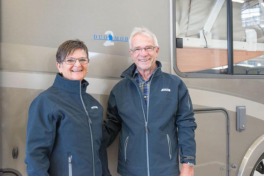 Ensimmäinen HYMER DuoMobil malln konseptiin esiteltiin julkisuudelle Caravan Salon 2014 -messuille.