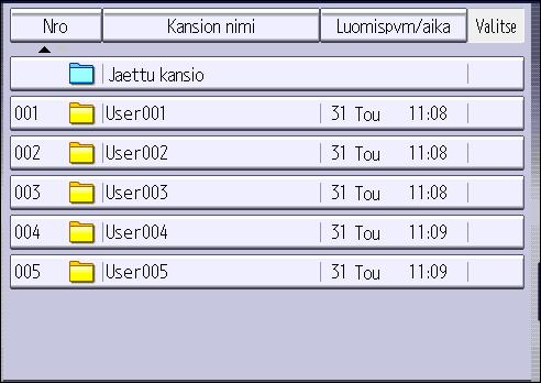 Tallennettujen asiakirjojen tulostaminen Tallennettujen asiakirjojen tulostaminen Tulostaa asiakirjapalvelimelle tallennetut asiakirjat.