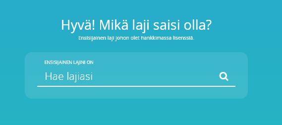 3. Jälleen valitse hankitko lisenssivakuutusta itsellesi vaiko lapsellesi 4.