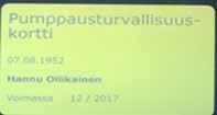 Liite 2 Pumpuissa vaadittavat varusteet Ei sopimusurakoitsijat Lukkoihin sokkia ja turvaketjut/-liinat liitoksiin 6 kg sammutin Peruutushälytin Majakka Tukijalkojen aluslevyt