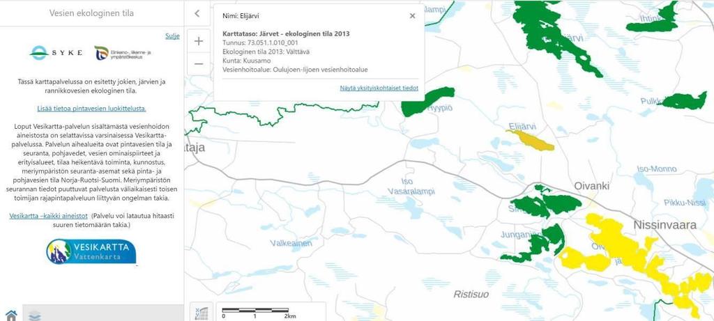 kallioalueet Pohjois-Pohjanmaalla, alueellinen ympäristöjulkaisu 203), maisema-alueisiin ( Pohjois-Pohjanmaan arvokkaat maisema-alueet, P-P liitto) tai