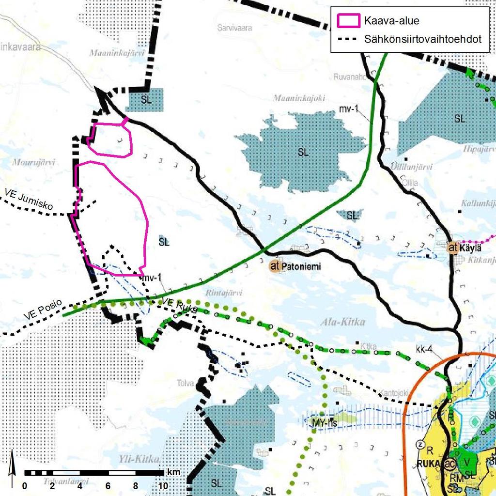 OAS 4 (11) 4.12.2015 Maaningan tuulivoimaosayleiskaava 7.2 Maakuntakaava 7.2.1 Pohjois-Pohjanmaan maakuntakaava Kuva 2. Ote Pohjois-Pohjanmaan maakuntakaavasta.