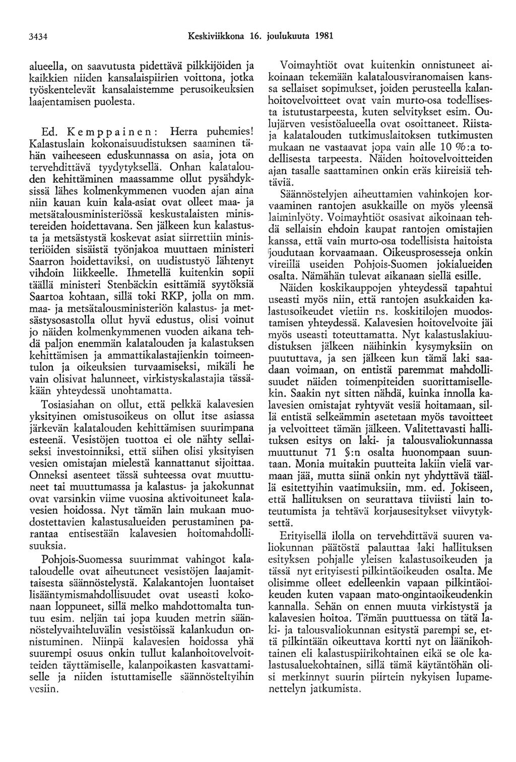 3434 Keskiviikkona 16.