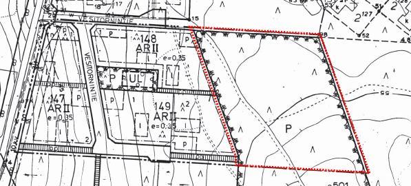 5 Suunnittelualueella on osittain voimassa Ylä-Vistan rakennuskaava vuodelta 1980, jossa on osoitettu puistoaluetta (P). Kuva 5.