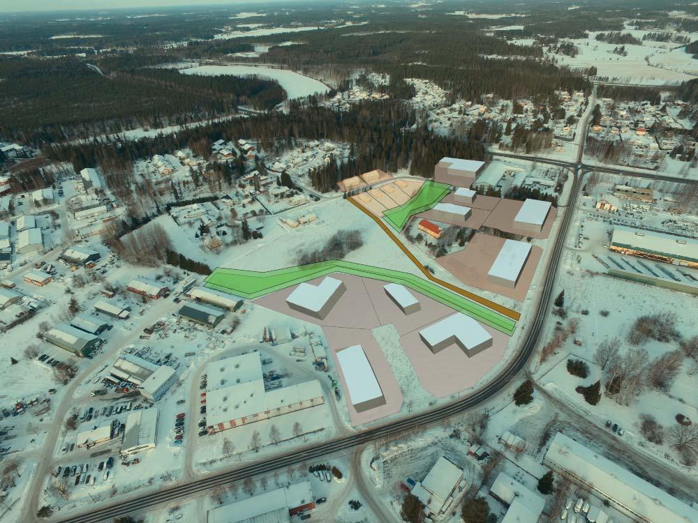 16. Ölstens pohjoinen (AP 518) Asemakaavalla tehostetaan alueen maankäyttöä keskeisten alueiden osayleiskaavan mukaisesti. Alueelle tulee asuin-, toimitila- ja teollisuuskortteleita.